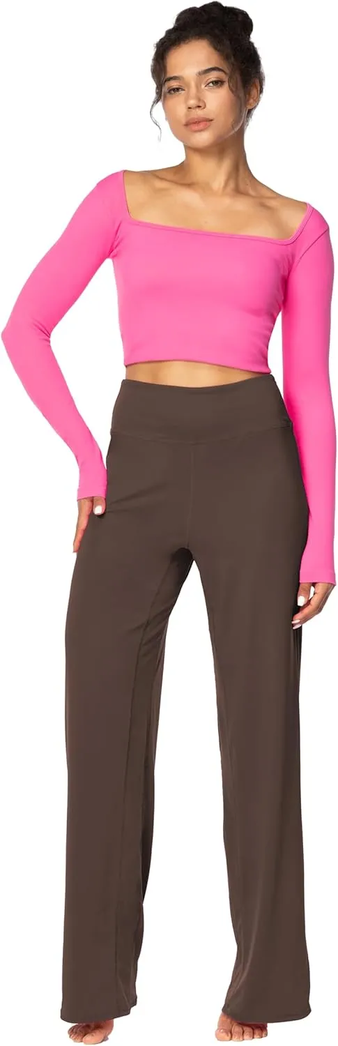 Sunzel Yoga Pants for Women Straight Wide Leg High Waisted Lounge Pants