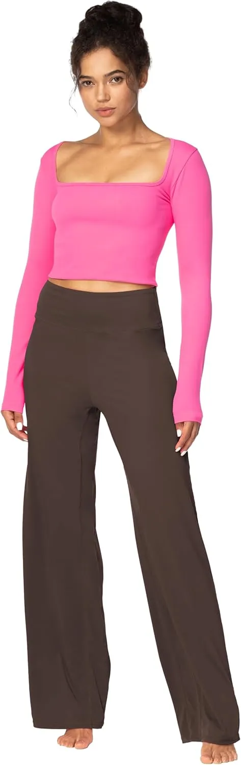 Sunzel Yoga Pants for Women Straight Wide Leg High Waisted Lounge Pants