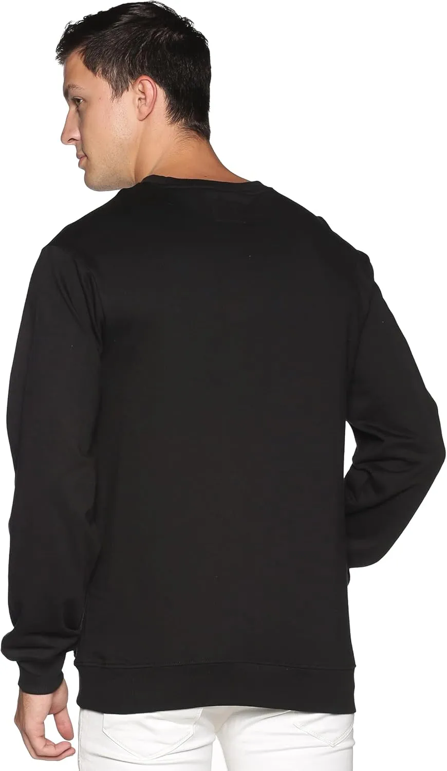 Sweatshirt for Mens 100% Cotton Crewneck Long Sleeve Heavyweight Regular Fit Pullover Warm Plain Top