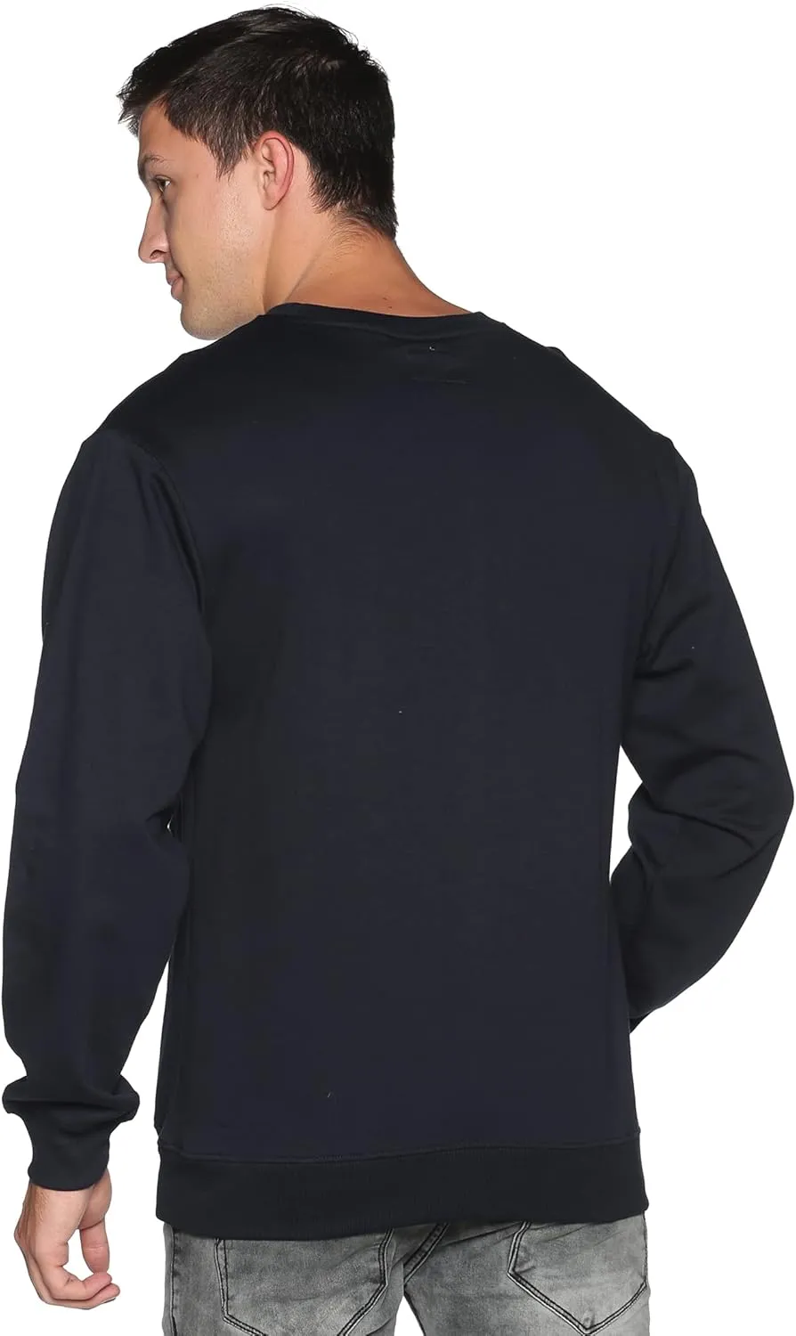 Sweatshirt for Mens 100% Cotton Crewneck Long Sleeve Heavyweight Regular Fit Pullover Warm Plain Top