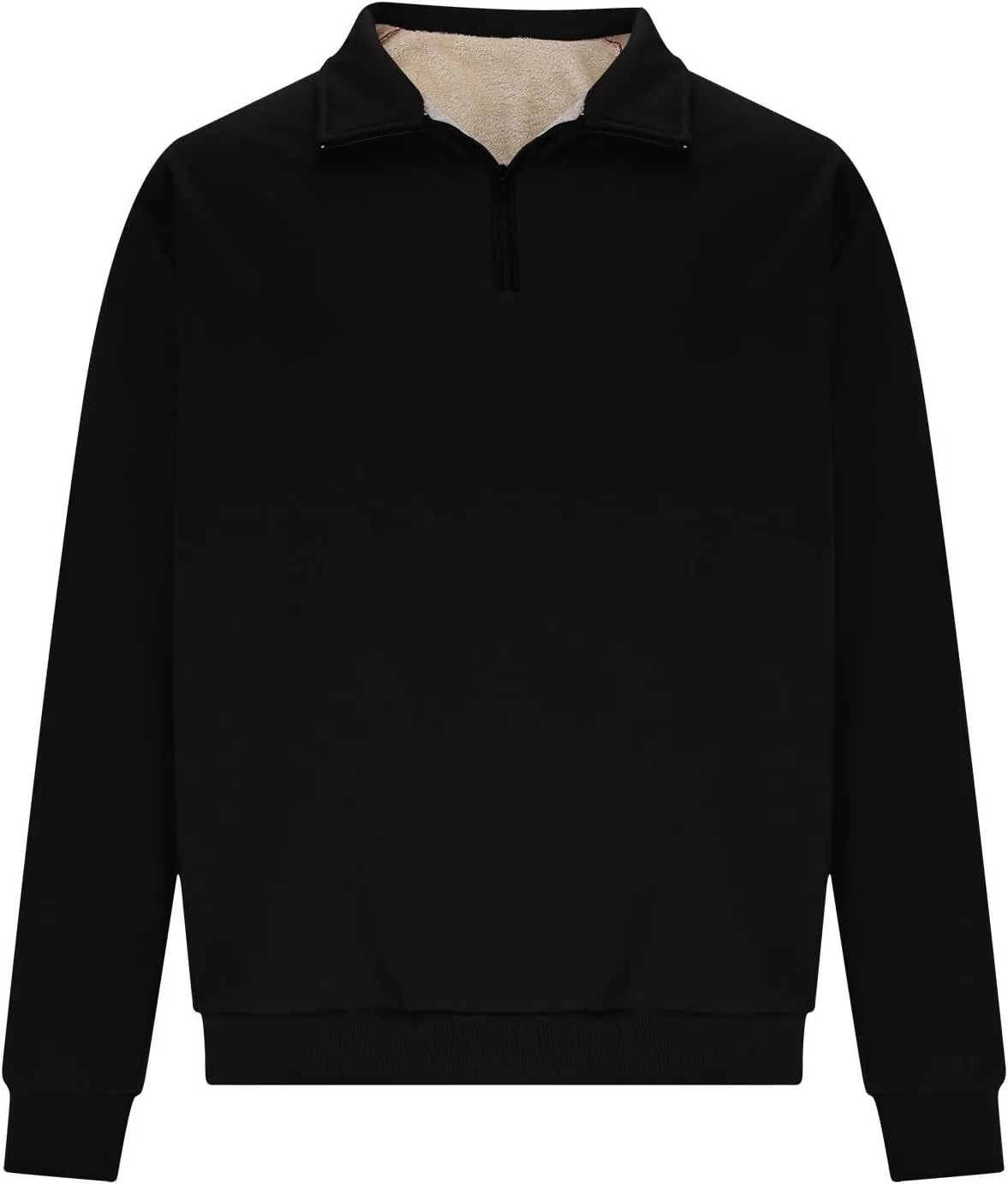 Sweatshirts for Men Half Zip Mock Neck Long Sleeve Pullover Fleece Quarter Zip Hoodie Mens Winter Clothes 2024