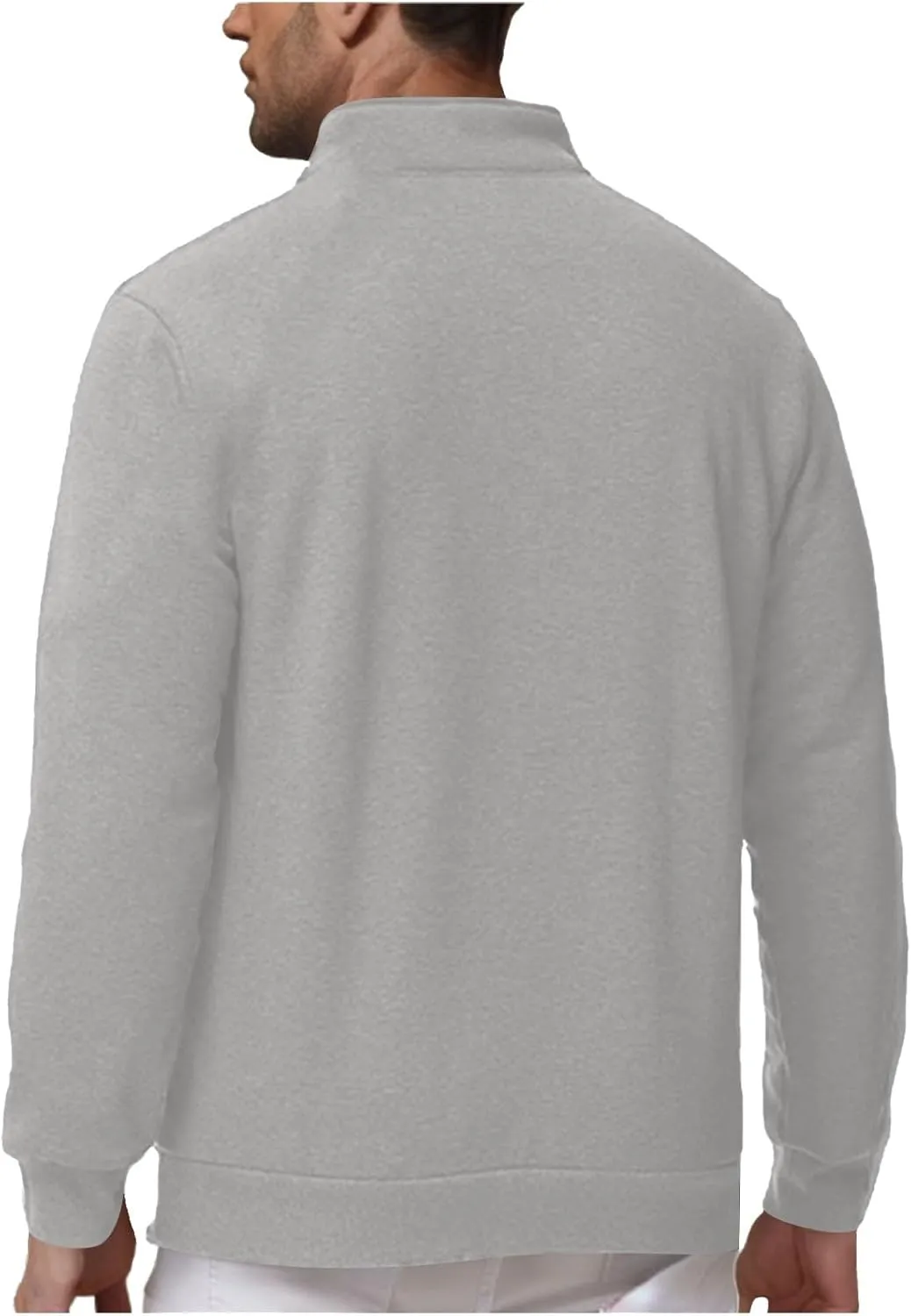 Sweatshirts for Men Half Zip Mock Neck Long Sleeve Pullover Fleece Quarter Zip Hoodie Mens Winter Clothes 2024