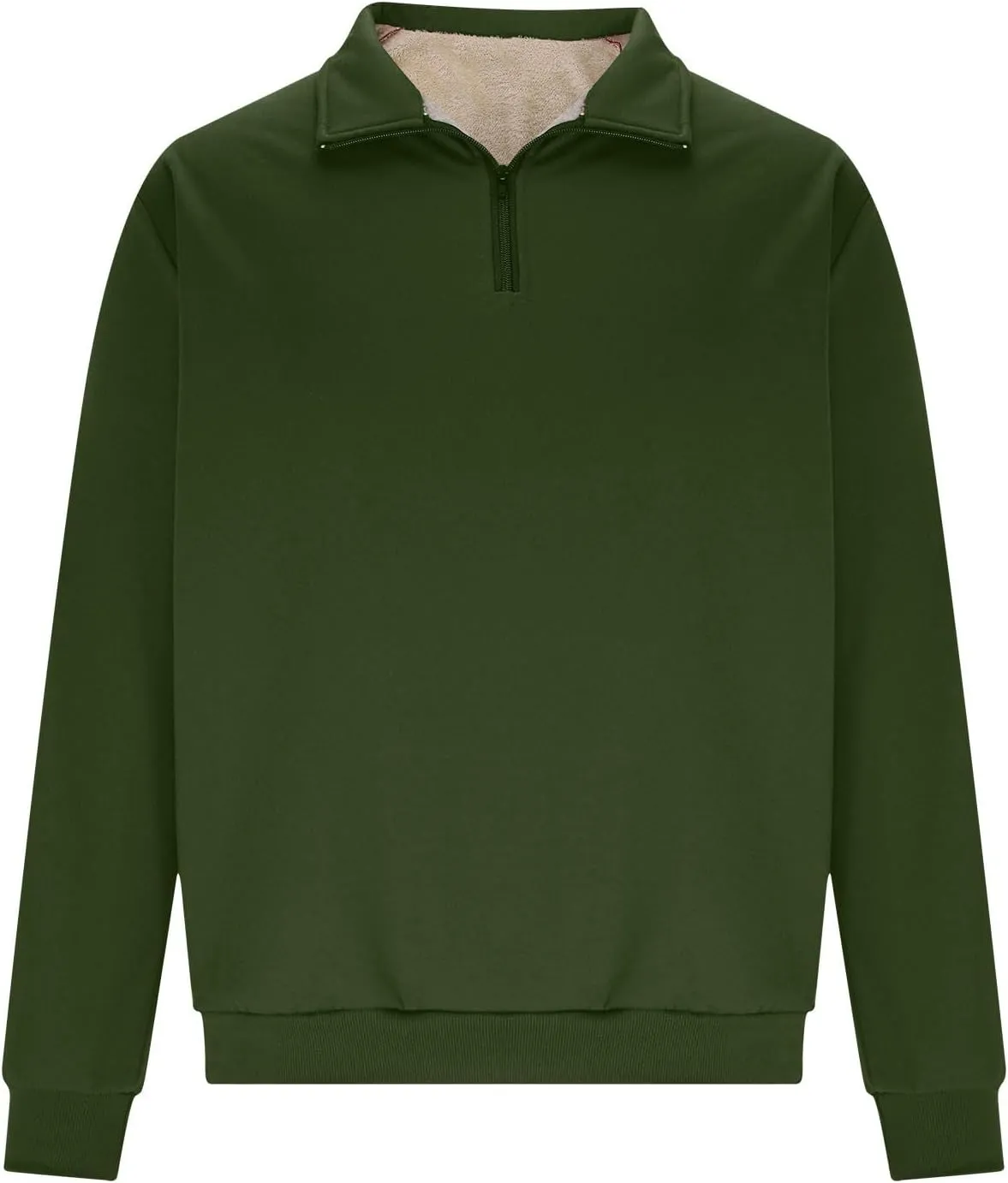 Sweatshirts for Men Half Zip Mock Neck Long Sleeve Pullover Fleece Quarter Zip Hoodie Mens Winter Clothes 2024