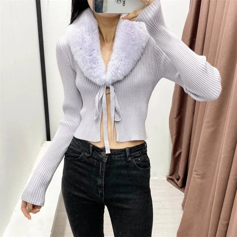 Sweet Cropped Fur Coat