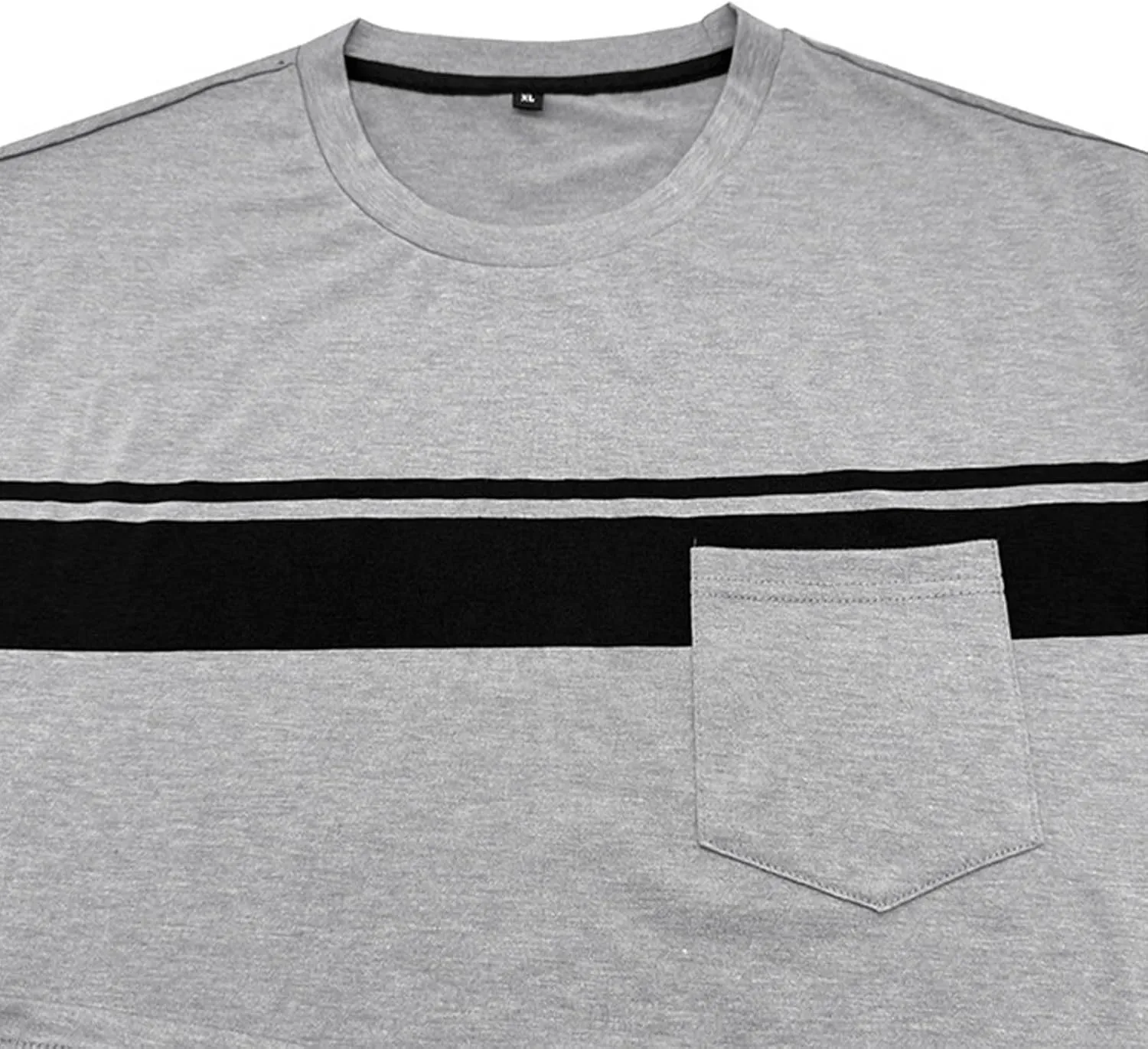 T Shirts for Men Short Sleeve Round Neck Striped Printed Casual T-Shirt Pullover Top Crew Neck T Shirts for Men
