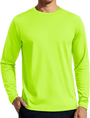 TACVASEN Men's Long Sleeve UPF 80  Shirts Sun Protection UV SPF Shirts Rash Guard Fishing Running Quick Dry Lightweight