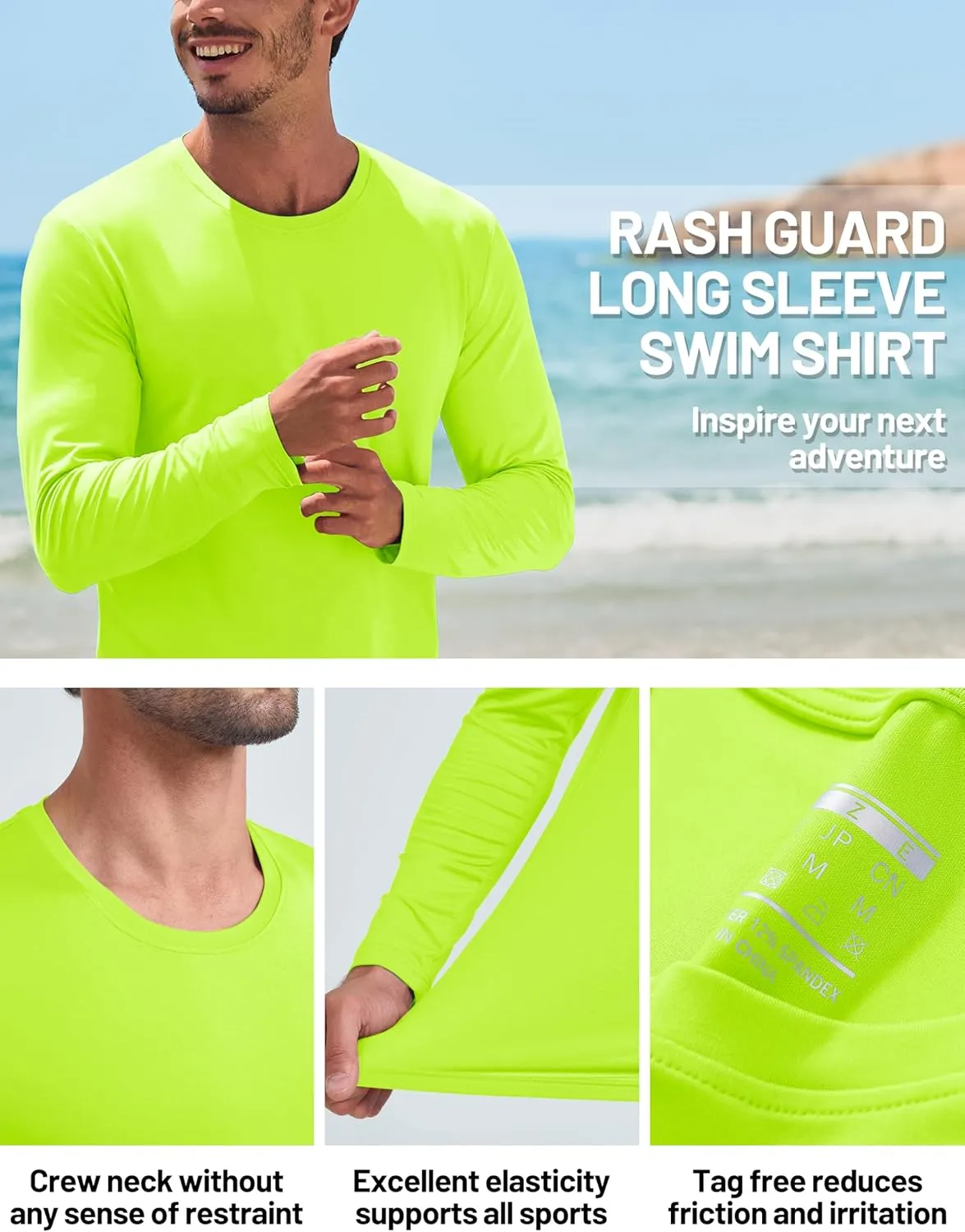 TACVASEN Men's Long Sleeve UPF 80  Shirts Sun Protection UV SPF Shirts Rash Guard Fishing Running Quick Dry Lightweight