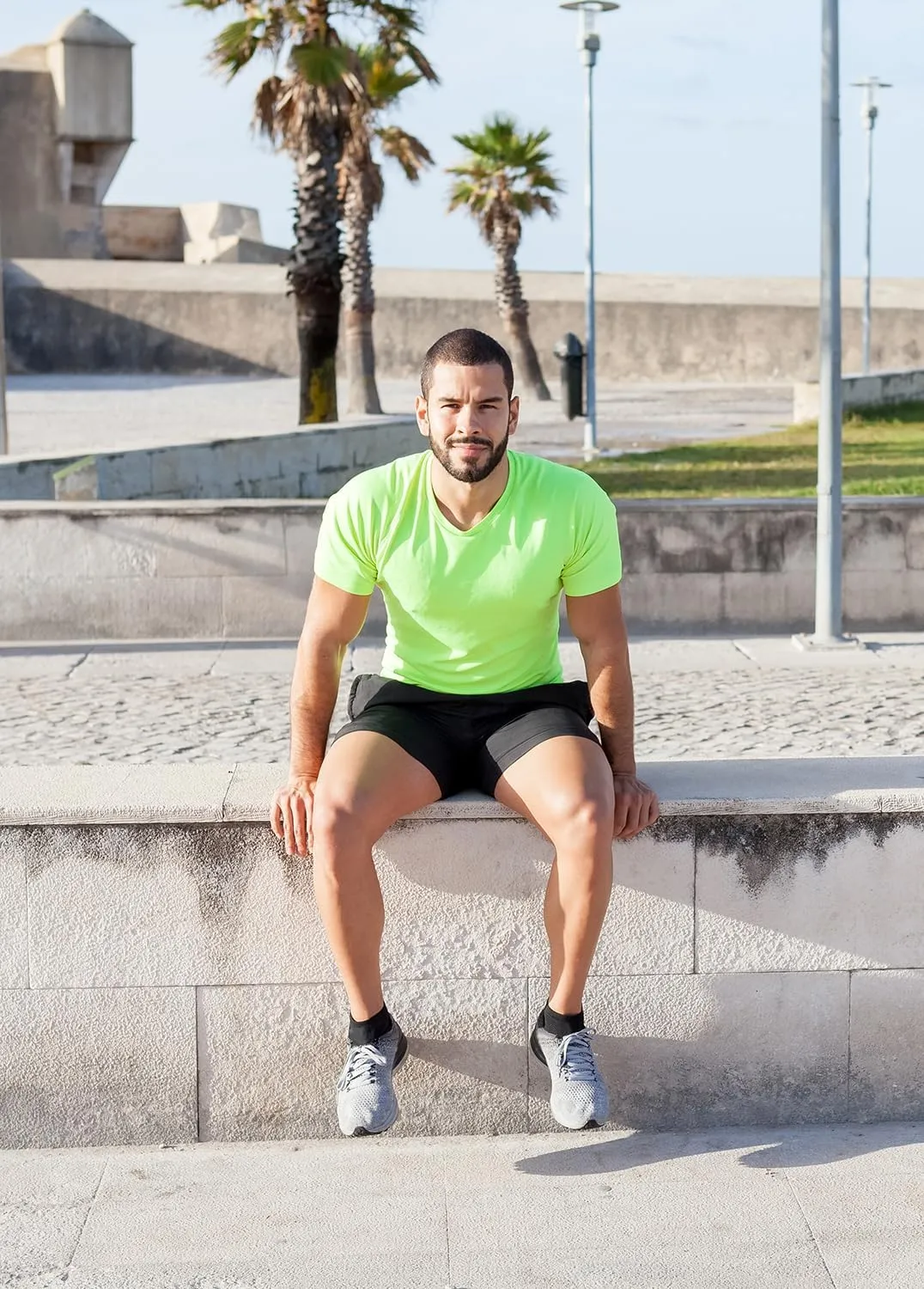 TanBridge 5 Pack Men's Athletic T Shirts Quick Dry Lightweight Short Sleeve Running Shirts for Running Workout Hiking Fishing