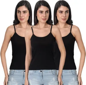 Tank Tops for Women's 3 Pack Cotton Spaghetti Strap Summer Camisole Scoop Neck Slim Fit Sleeveless | Size 3XL | White
