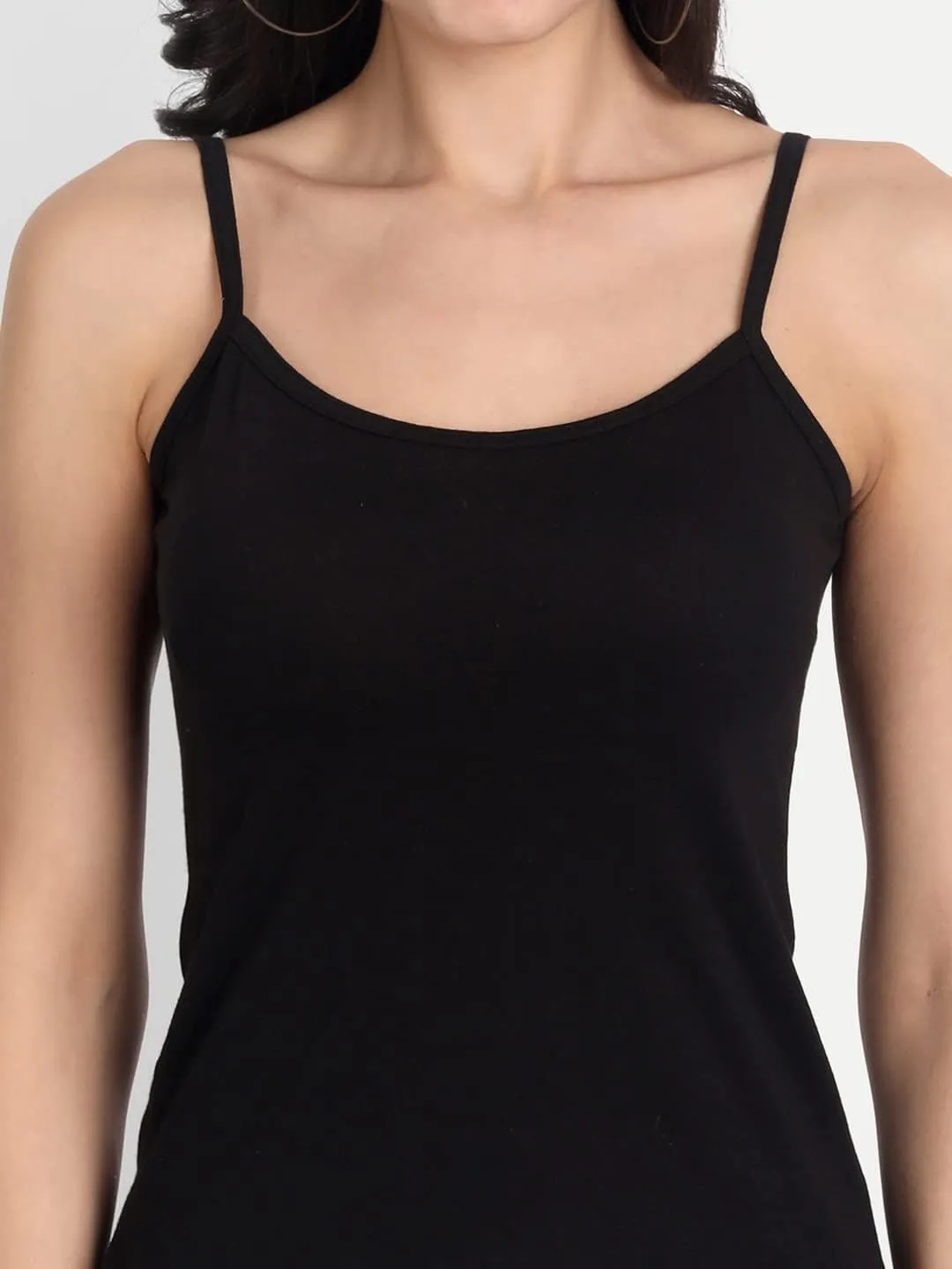 Tank Tops for Women's 3 Pack Cotton Spaghetti Strap Summer Camisole Scoop Neck Slim Fit Sleeveless | Size 3XL | White