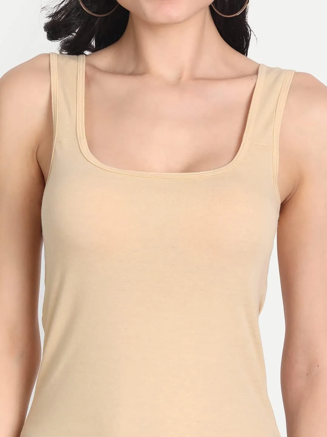 Tank Tops for Women's 3 Pack Cotton Spaghetti Strap Summer Camisole Scoop Neck Slim Fit Sleeveless