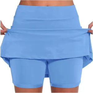 Tennis Skirts for Women with Shorts Plus Size Golf Yoga Skort High Waisted Athletic Workout Casual Pockets Skirt