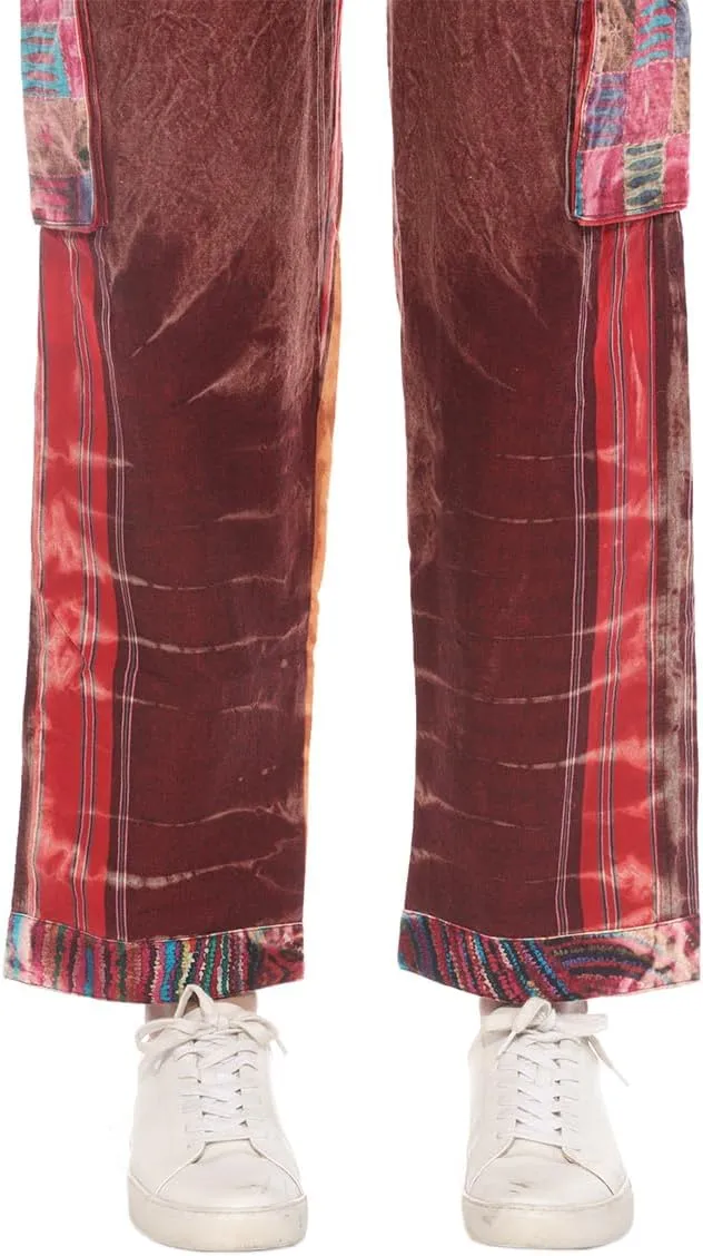 THE COLLECTION ROYAL Unisex Hippie Stonewashed Bohemian Casual Rave Festival Harem Drawstring Boho Trouser Pants