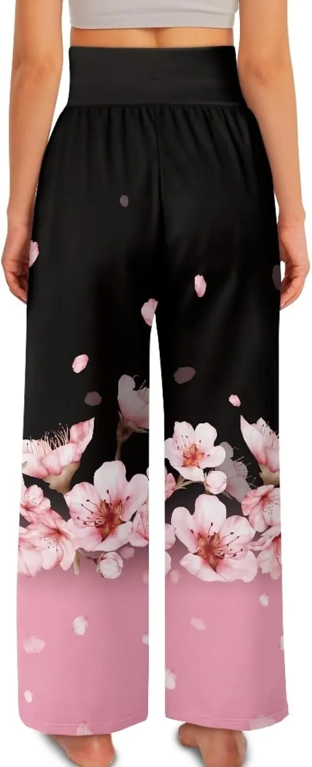 TODIYADDU Wide Leg Palazzo Lounge Pants for Women Trendy Sweatpants for Yoga Workout Travel Casual Loose Bottoms with Pockets