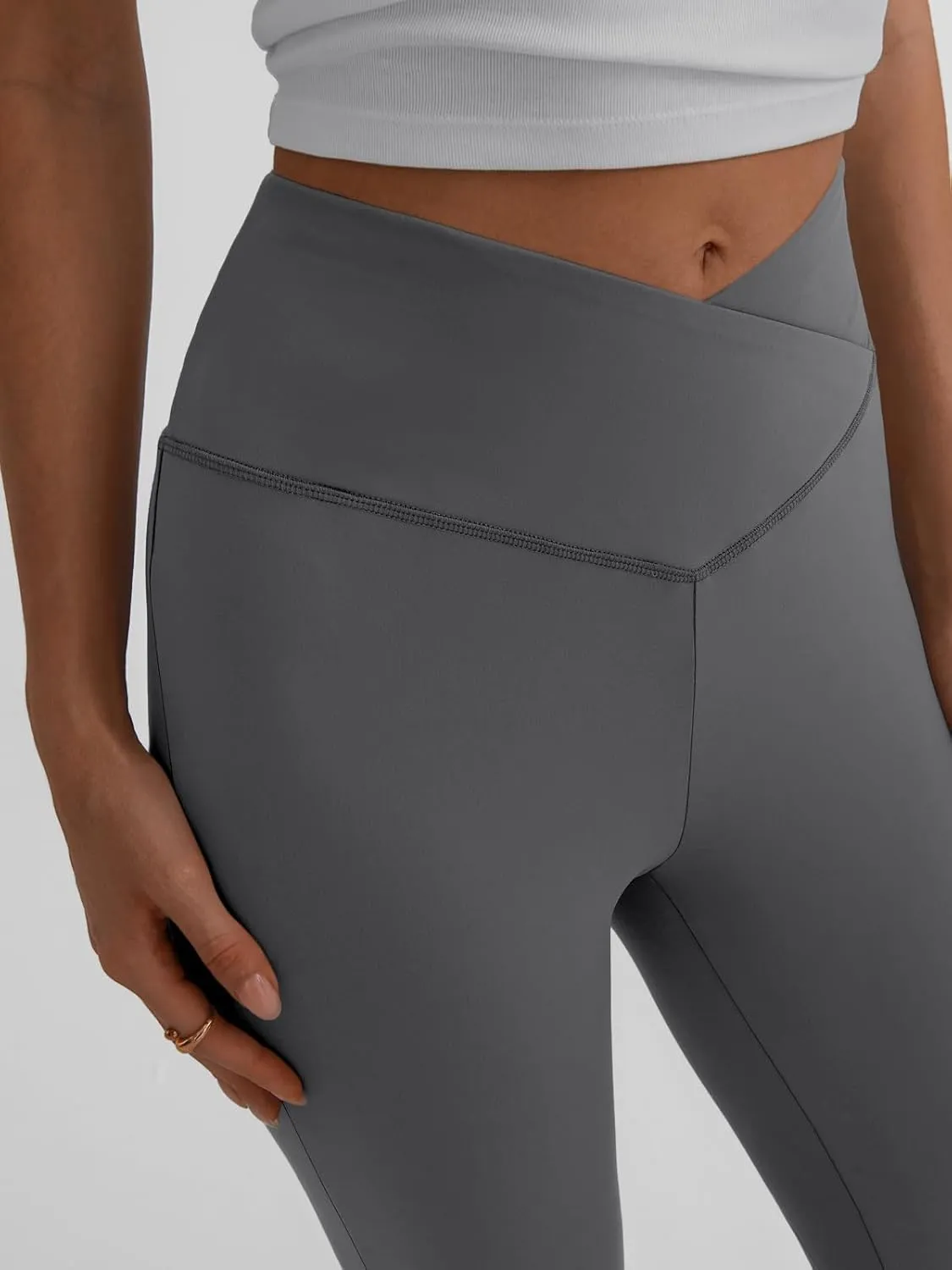 Trendy Queen Flare Leggings for Women Wide Leg Yoga Pants V Crossover High Waisted Bootcut Work Pants Fall Outfits 2025