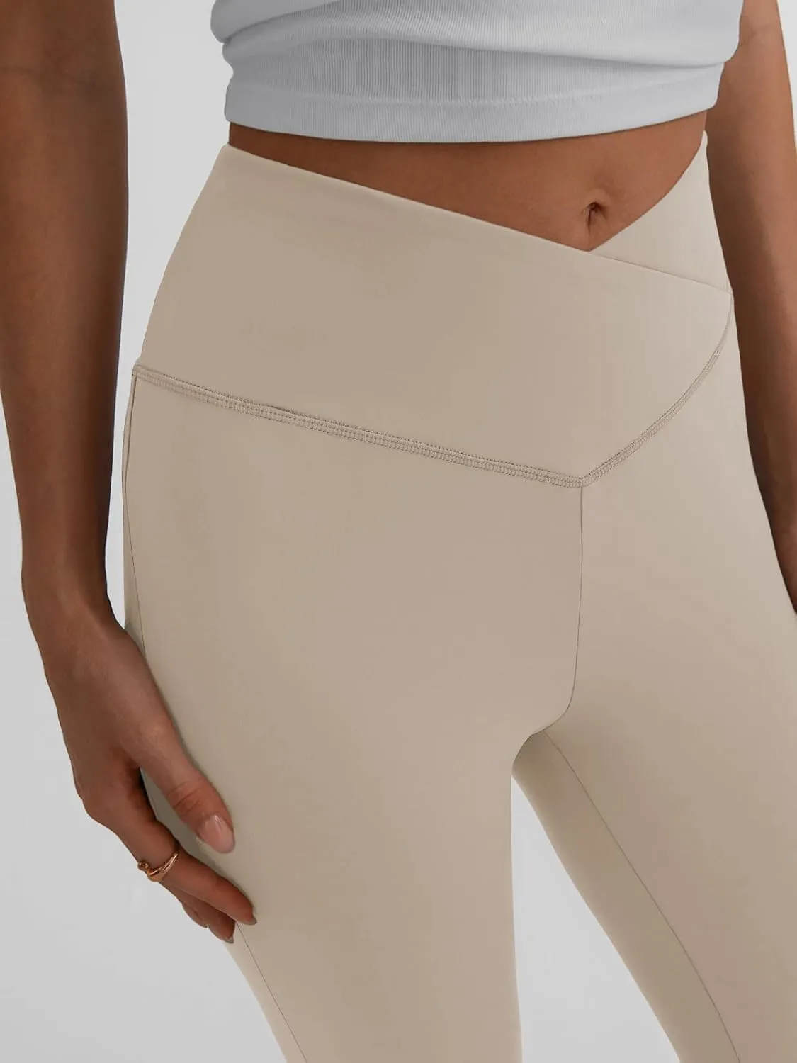 Trendy Queen Flare Leggings for Women Wide Leg Yoga Pants V Crossover High Waisted Bootcut Work Pants Fall Outfits 2025