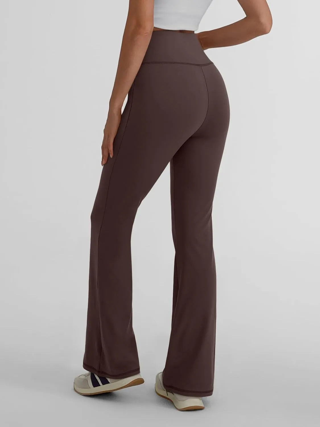Trendy Queen Flare Leggings for Women Wide Leg Yoga Pants V Crossover High Waisted Bootcut Work Pants Fall Outfits 2025