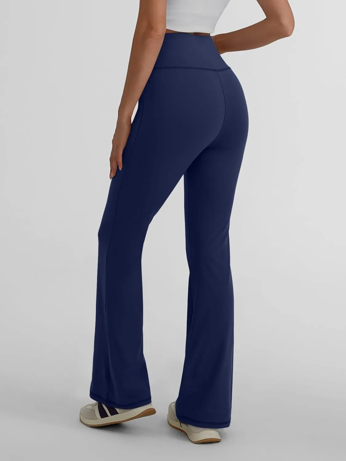 Trendy Queen Flare Leggings for Women Wide Leg Yoga Pants V Crossover High Waisted Bootcut Work Pants Fall Outfits 2025