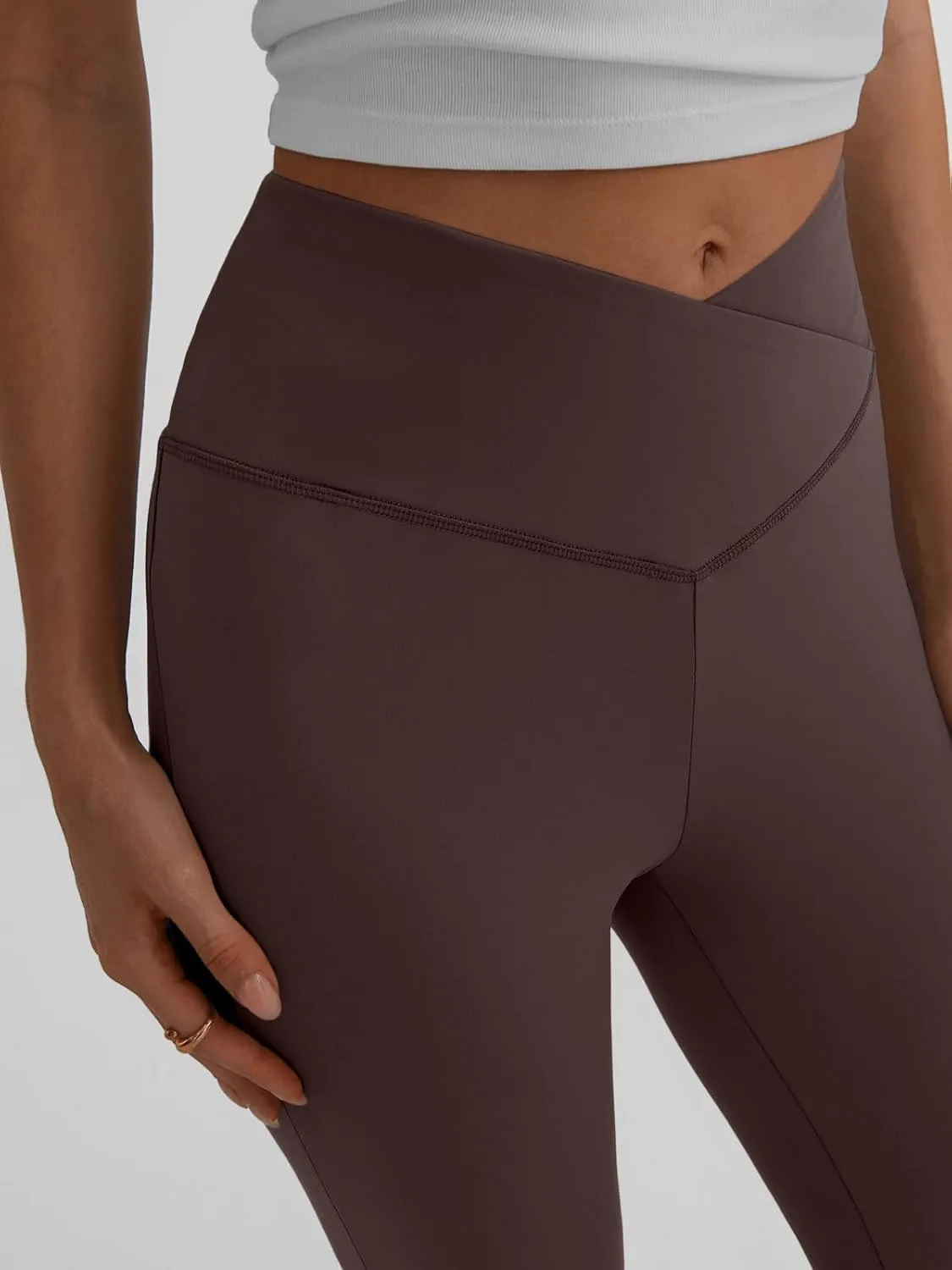 Trendy Queen Flare Leggings for Women Wide Leg Yoga Pants V Crossover High Waisted Bootcut Work Pants Fall Outfits 2025