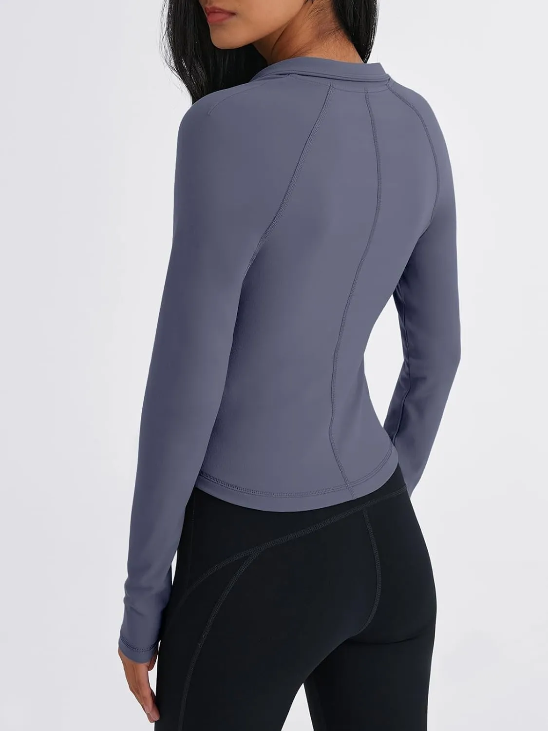 Trendy Queen Women's Full Zip Up Scrubs Lightweight Jacket Cropped Long Sleeve Workout Sweatshirts Slim Fit Running Hoodies