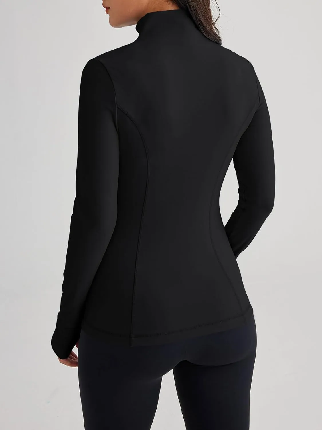 Trendy Queen Womens Lightweight Zip Up Jackets Mock Turtleneck Fall Hoodies Fitted 2024 Athletic Workout Clothes with Pockets