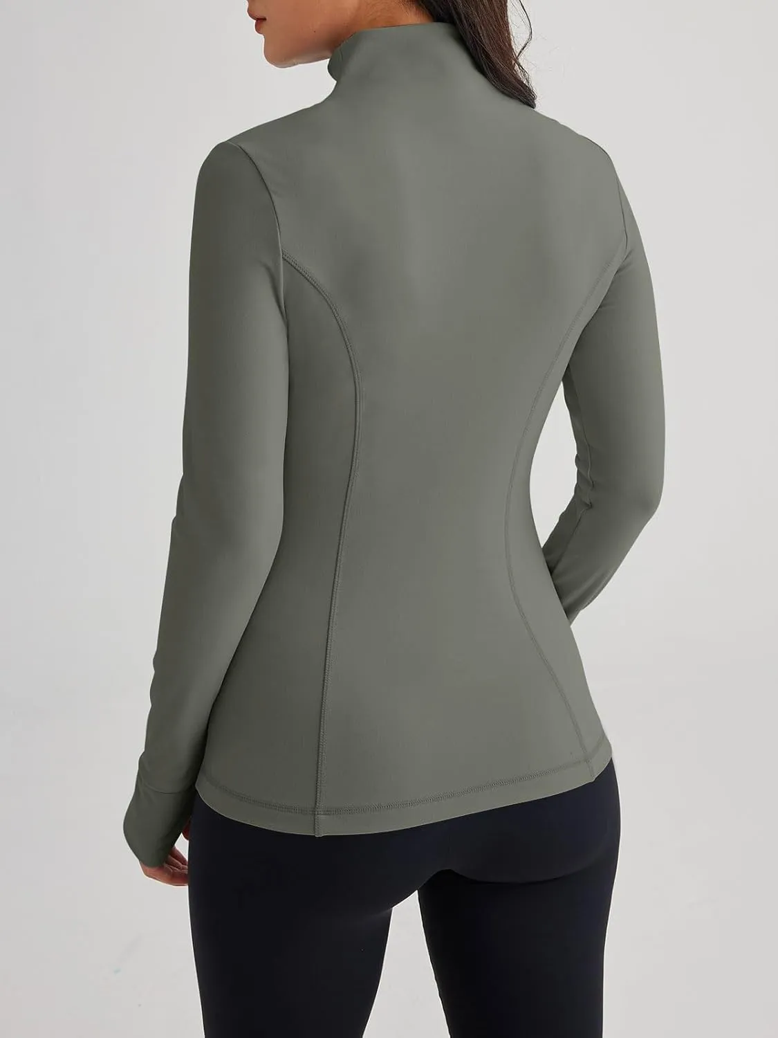Trendy Queen Womens Lightweight Zip Up Jackets Mock Turtleneck Fall Hoodies Fitted 2024 Athletic Workout Clothes with Pockets