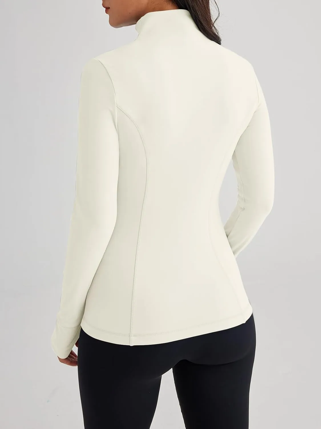 Trendy Queen Womens Lightweight Zip Up Jackets Mock Turtleneck Fall Hoodies Fitted 2024 Athletic Workout Clothes with Pockets