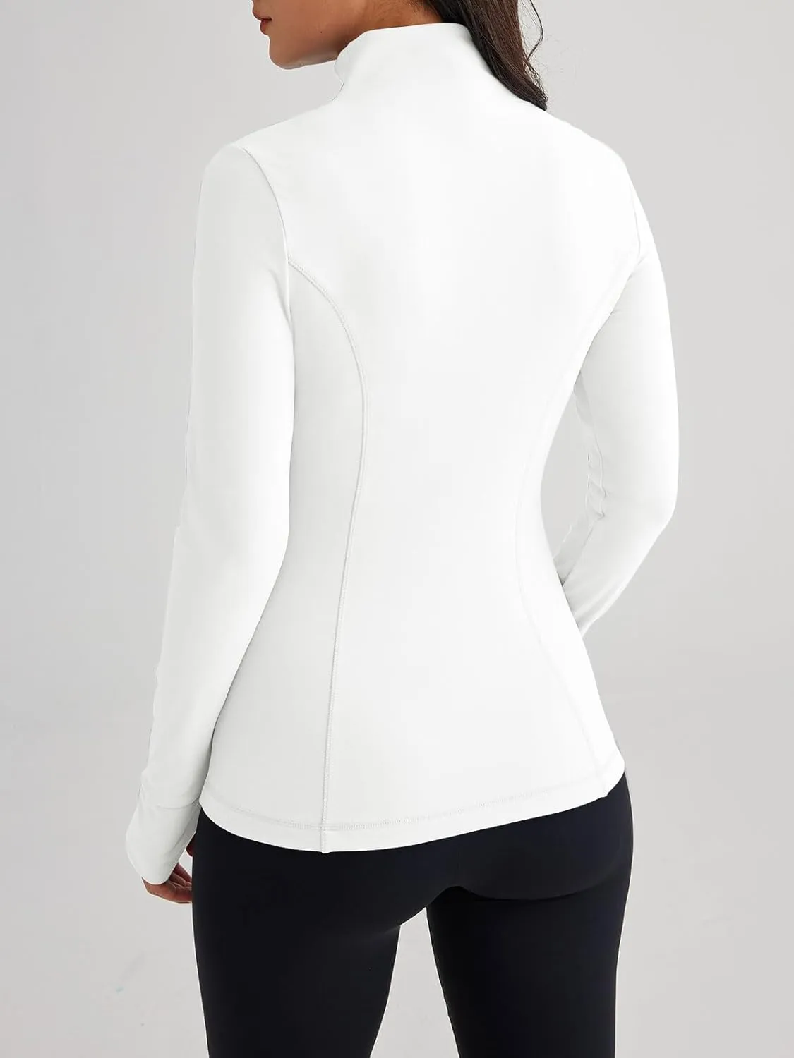 Trendy Queen Womens Lightweight Zip Up Jackets Mock Turtleneck Fall Hoodies Fitted 2024 Athletic Workout Clothes with Pockets