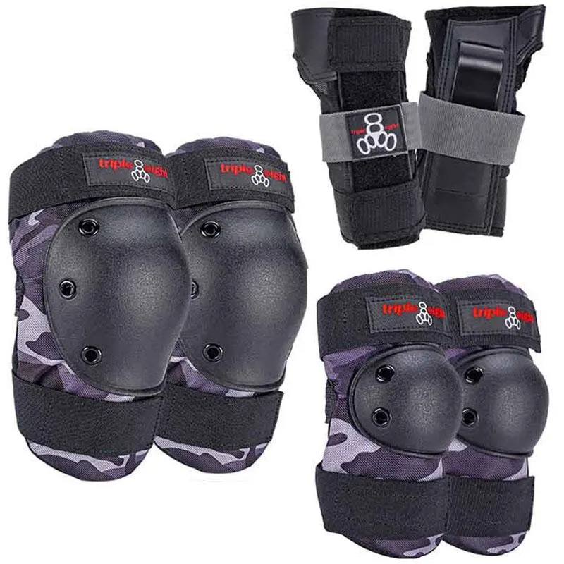 Triple Eight Saver 3 Pack of Pads - Charcoal Camo
