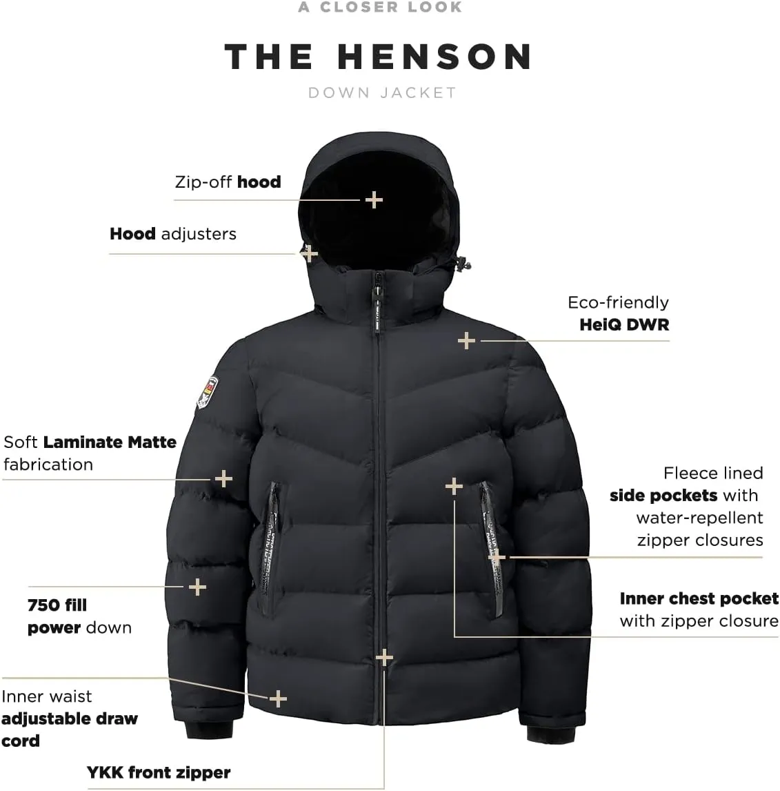 Triple F.A.T. Goose Men's Henson Puffer Jacket - Mens Winter Jackets - Down Jacket Men - Men's Winter Coats