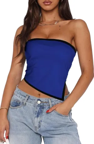 Tube Tops for Women Sexy Cute Bandeau Strapless Tops for Women Sleeveless Summer Tube Top