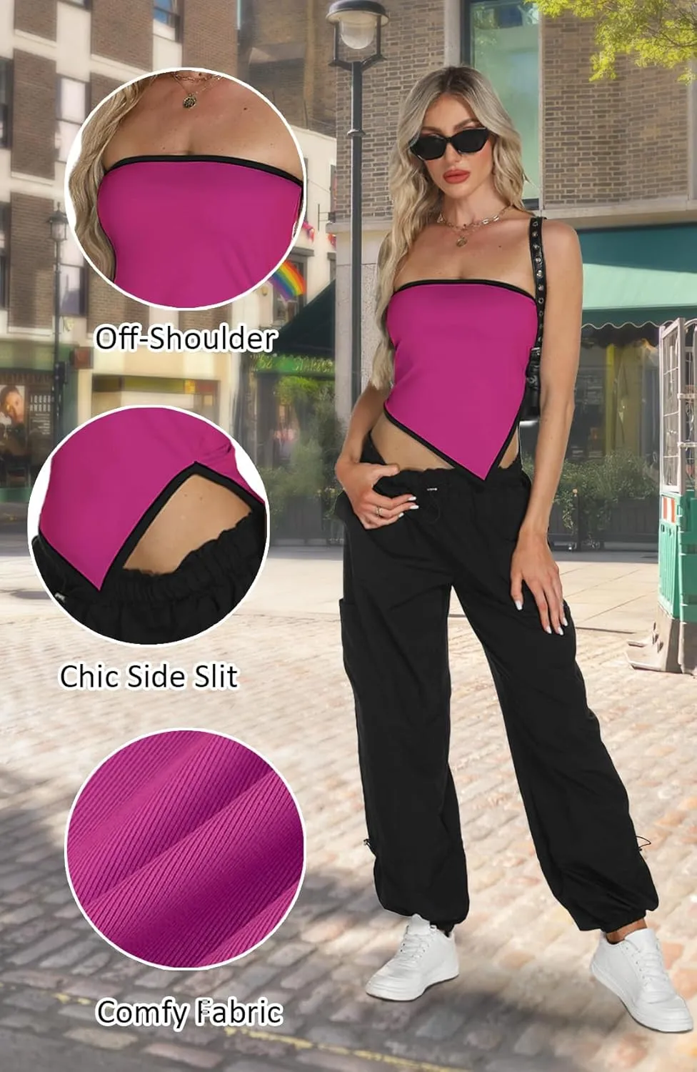 Tube Tops for Women Sexy Cute Bandeau Strapless Tops for Women Sleeveless Summer Tube Top