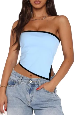Tube Tops for Women Sexy Cute Bandeau Strapless Tops for Women Sleeveless Summer Tube Top
