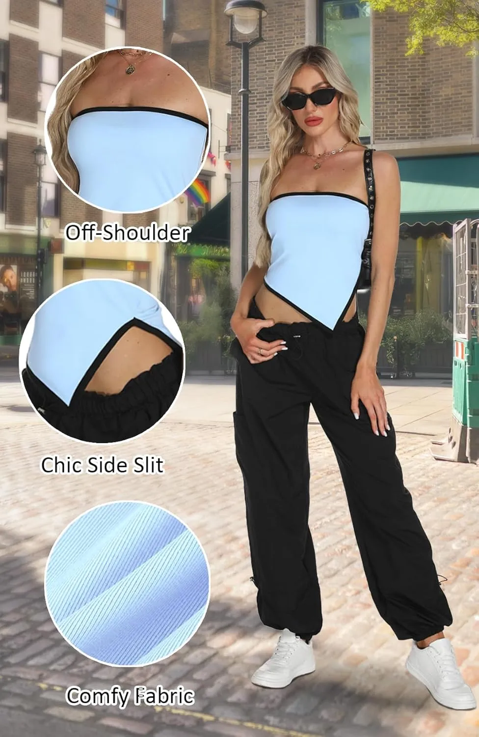 Tube Tops for Women Sexy Cute Bandeau Strapless Tops for Women Sleeveless Summer Tube Top