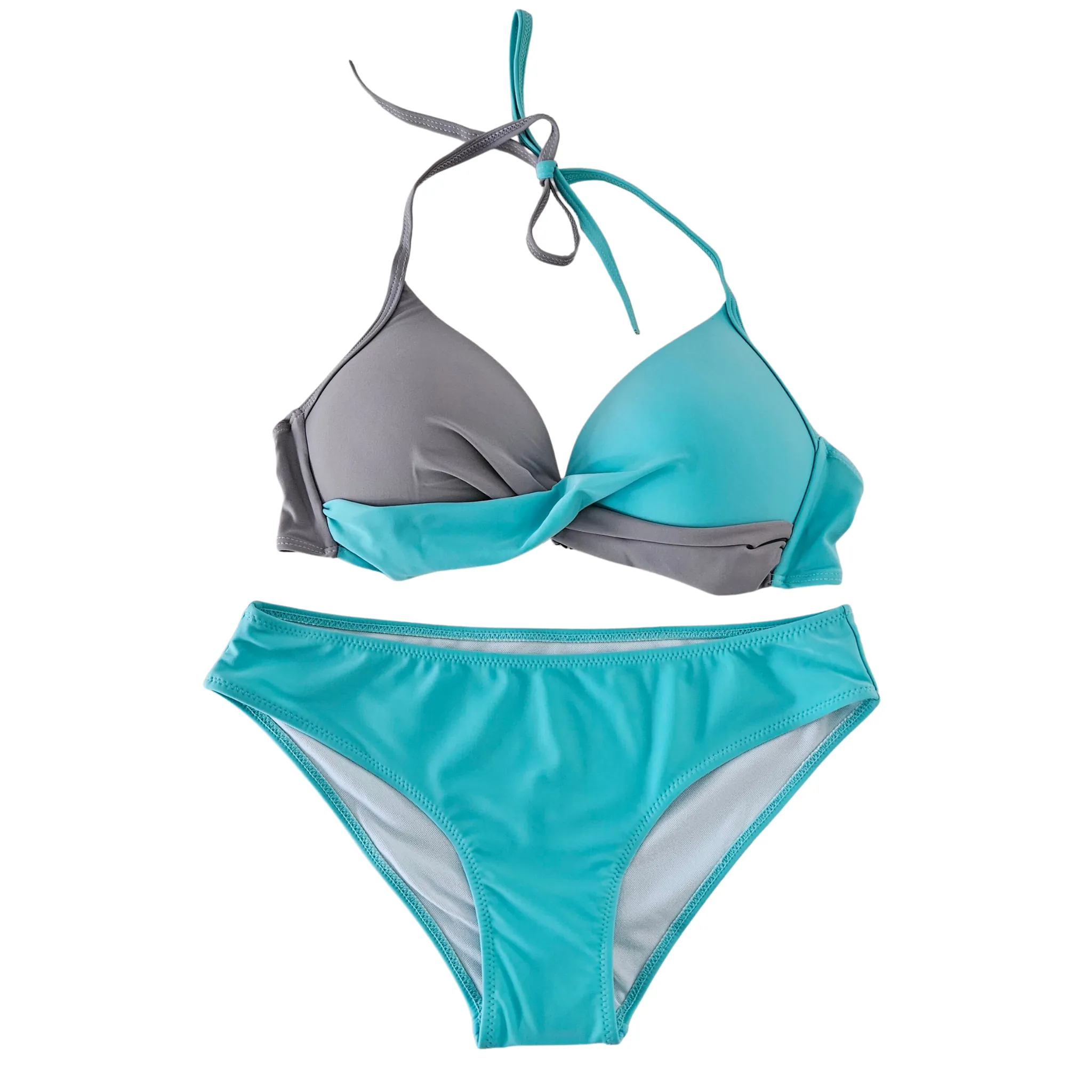 Two Tones Molded Cup Bikini Set