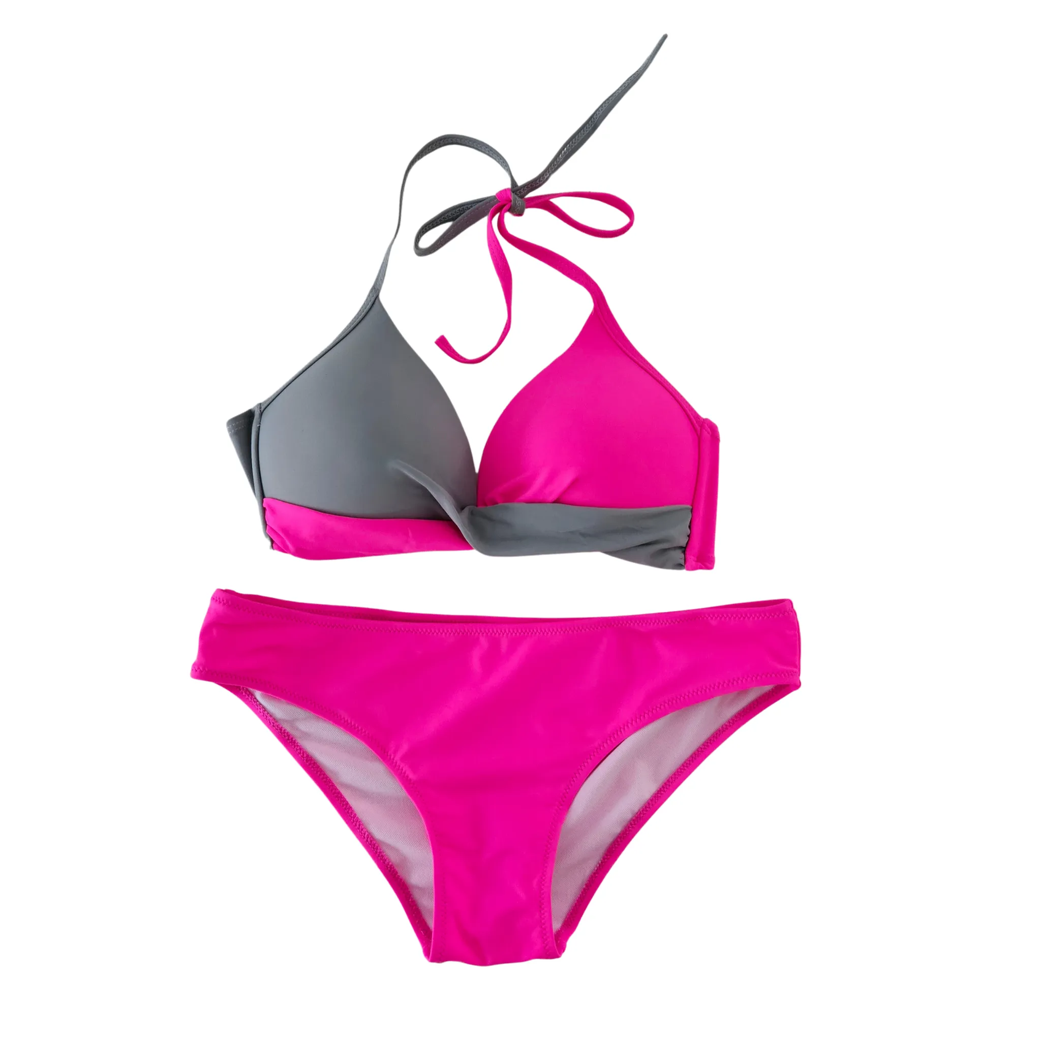 Two Tones Molded Cup Bikini Set