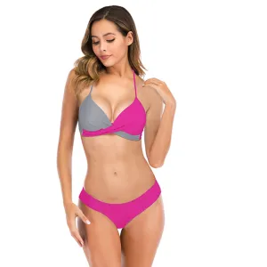 Two Tones Molded Cup Bikini Set