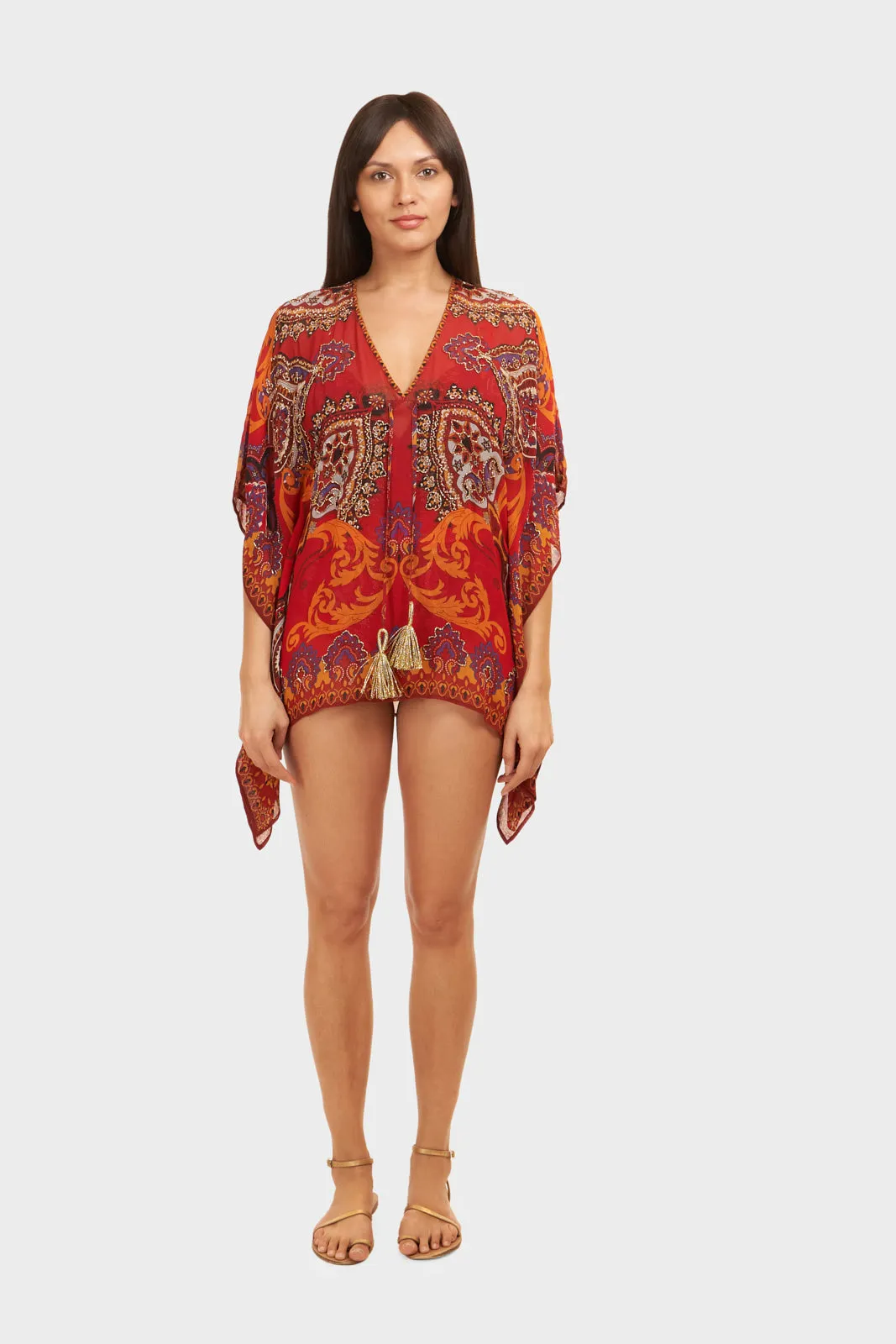 VIOLET PRINTED COVER UP