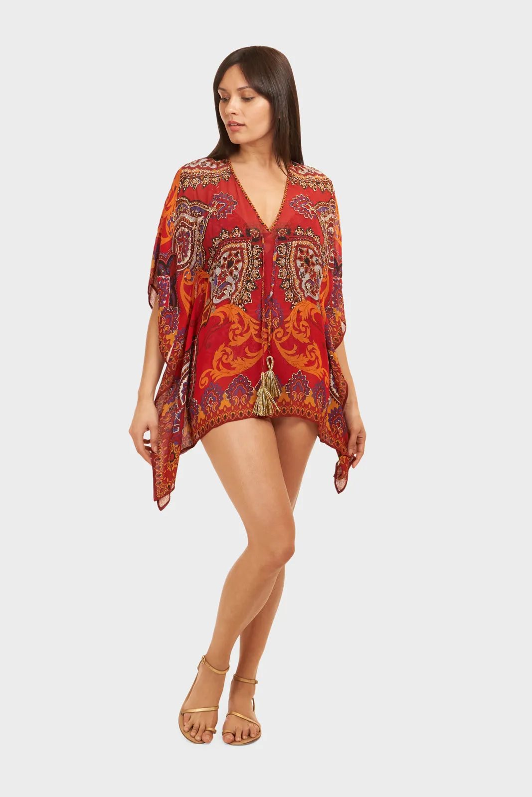 VIOLET PRINTED COVER UP