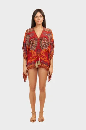 VIOLET PRINTED COVER UP