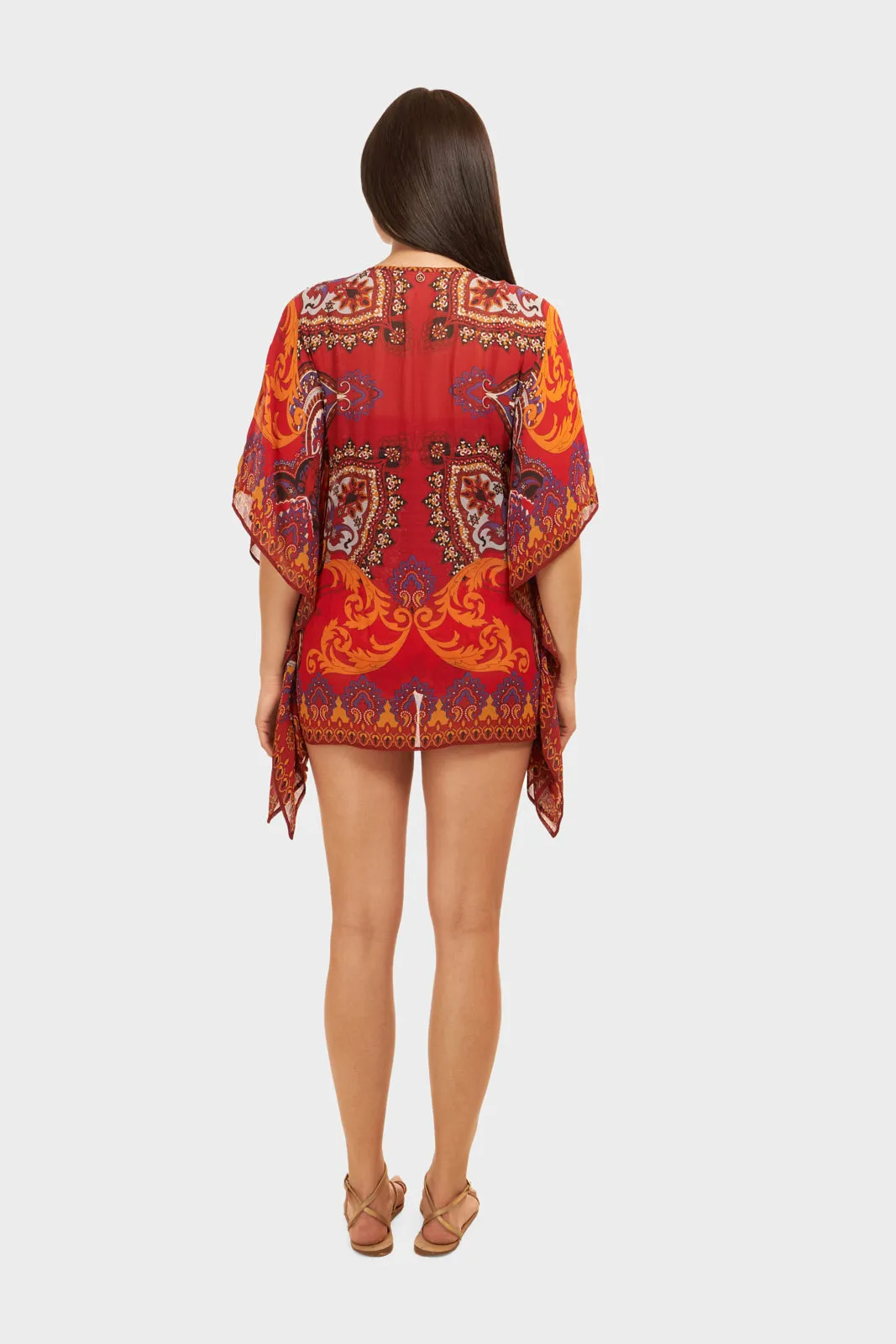 VIOLET PRINTED COVER UP