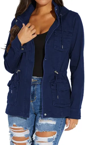 VisiChenup Camo Jacket for Women Lightweight Casual Long Sleeves Camouflage Coat with Pocket