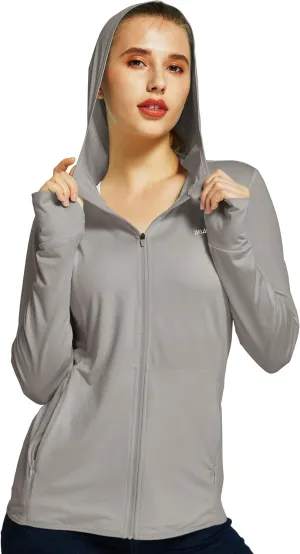 Willit Women's UPF 50  Sun Protection Shirts UV Long Sleeve Zip Hoodies SPF Lightweight Jacket Hiking Outdoor with Pockets