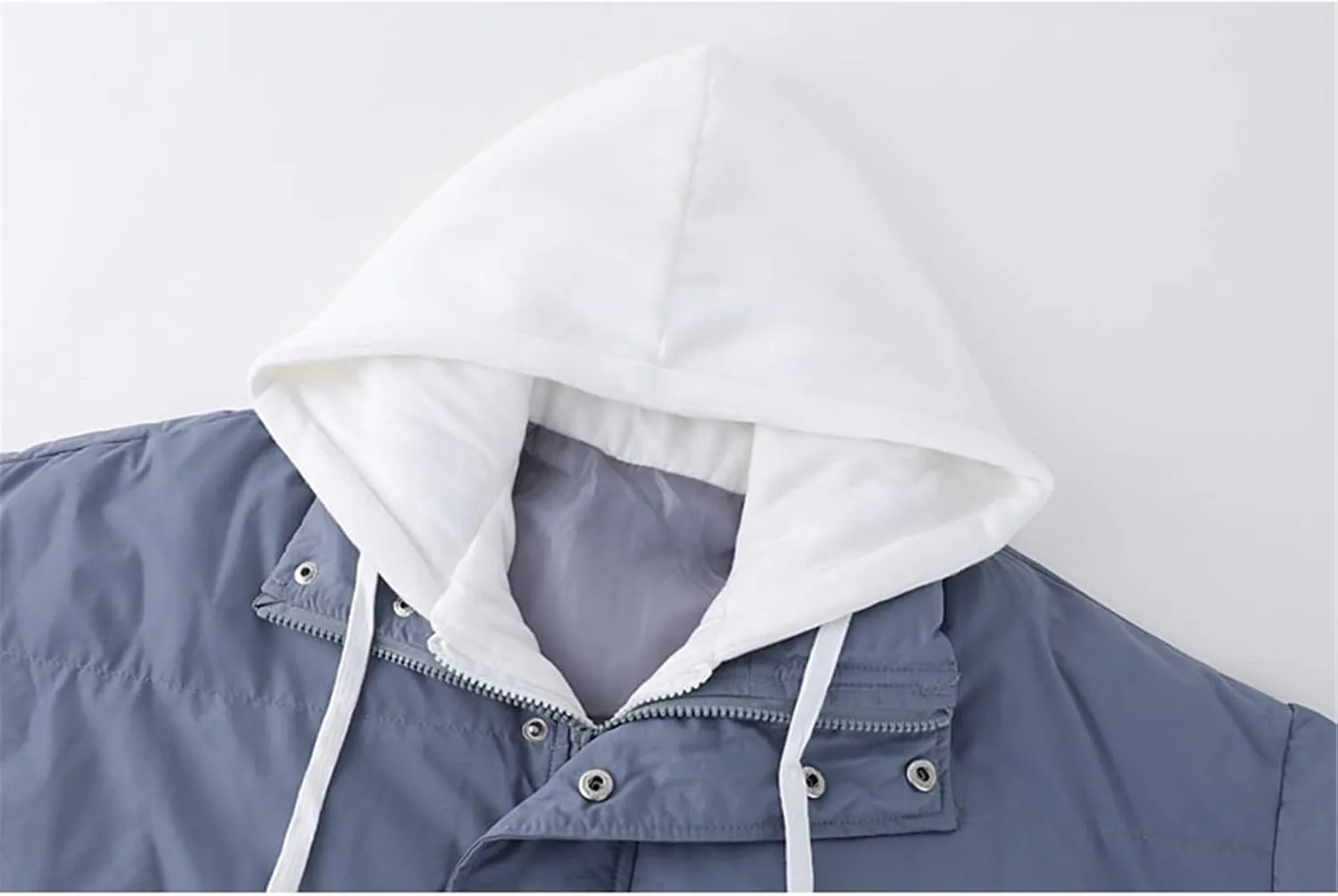 Winter Women's Parka Short Jacket Thicken Hooded Down Jackets Female Casual Loose Cotton-Padded Coats Fake Two Tops