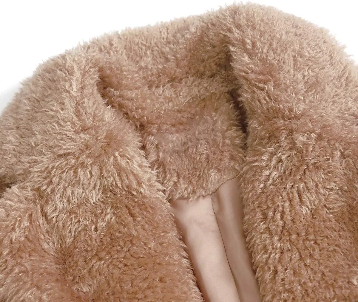 Women Faux Fur Winter Coats Comfort Warm Outerwear Open Front Long Cardigan Overcoat Jacket