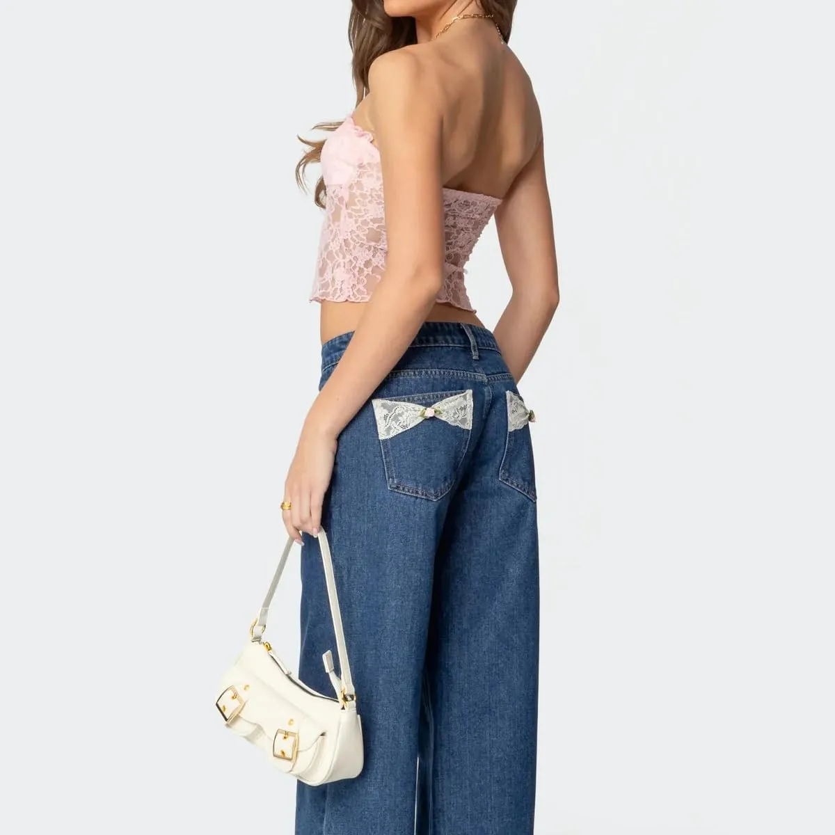 Women Sexy Floral Strapless Top Y2K Coquette Sleeveless Halter Tube Top with Scarf Vintage Going Out Cami Tank Top