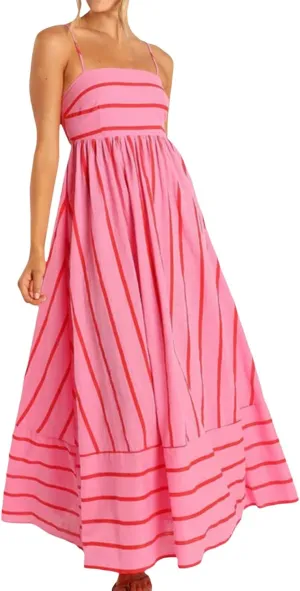 Women Stripe Sleeveless Camisole Dress Plus Size Backless Suspender Dress Summer Flowy Sundress Casual Party Dresses