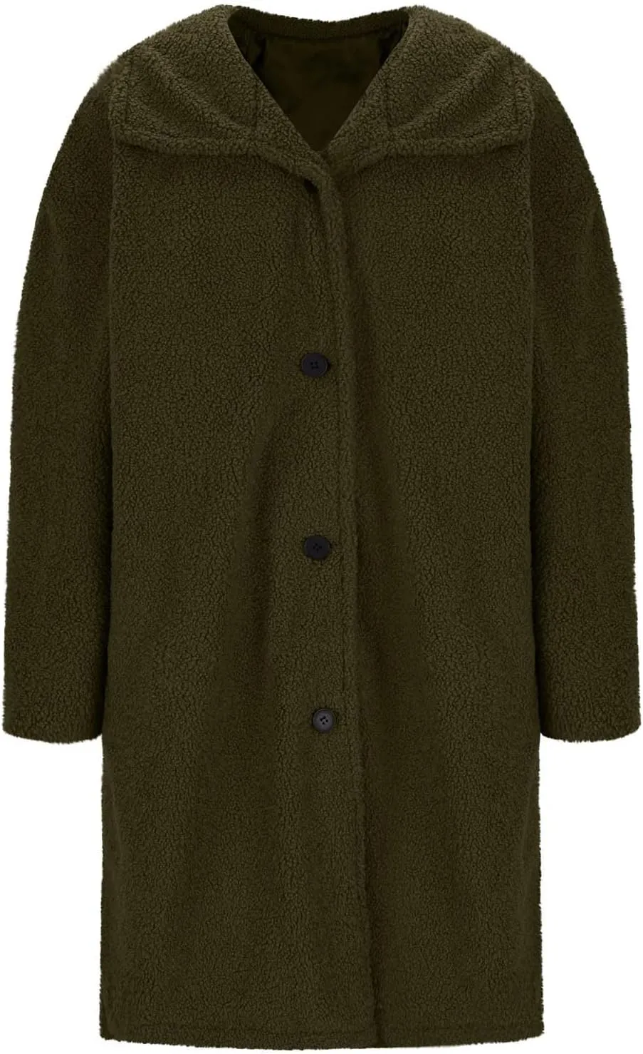 Women Winter Fuzzy Fleece Lapel Coats Long Cardigan Fluffy Jackets Faux Fur Warm Overcoats with Pockets Button 2024