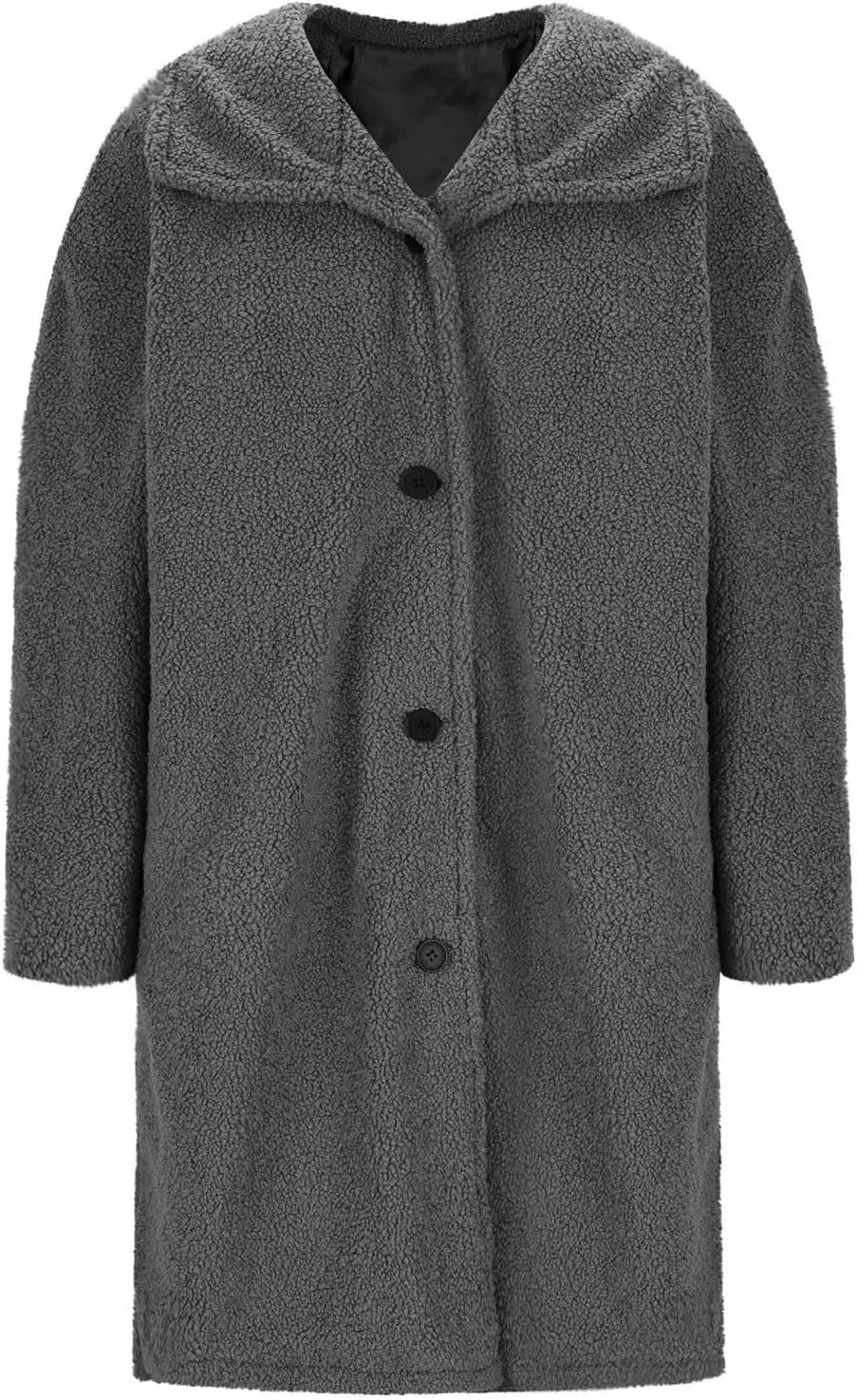 Women Winter Fuzzy Fleece Lapel Coats Long Cardigan Fluffy Jackets Faux Fur Warm Overcoats with Pockets Button 2024