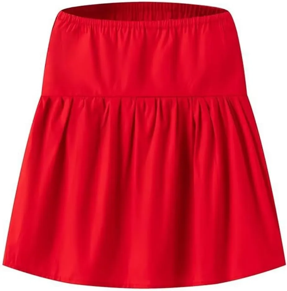 Women Y2K Strapless Backless Ruffle Flowy Tube Top Summer Sexy Off Shoulder Pleated Bandeau Going Out Peplum Top